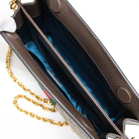GUCCI Ophidia Shoulder Bag GG Canvas Beige Brown #75259
