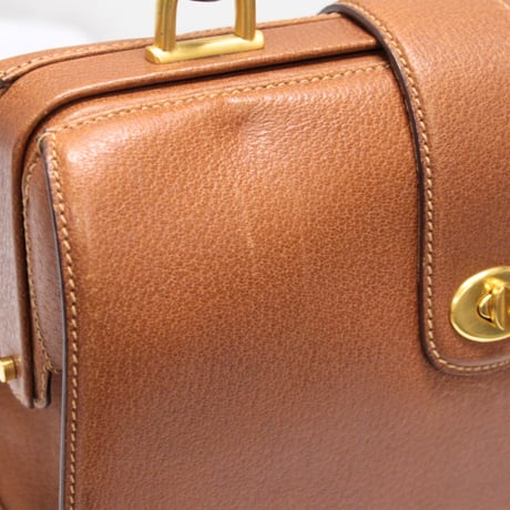 GUCCI Bamboo Handle Doctor Bag Leather Brown #74864