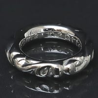 Chrome Hearts Scroll Band Ring White Gold #16695