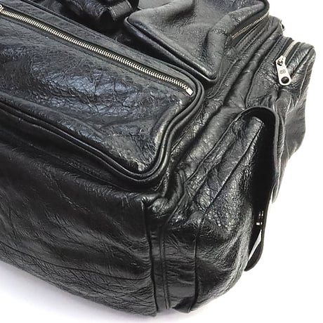 BALENCIAGA Large Superbusy Sling Bag Leather Black #19129