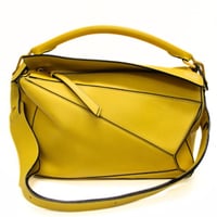 LOEWE Medium Puzzle Bag Leather Yellow #74295