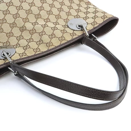 GUCCI Large Eclipse Tote Bag GG Canvas Beige #19360