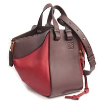 LOEWE Small Hammock Bag Leather Red Bordeaux # 19299