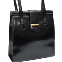 YVES SAINT LAURENT Vintage Shoulder Bag Leather Black #74800