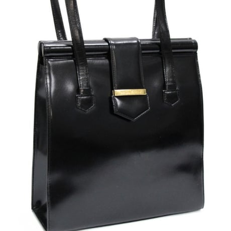 YVES SAINT LAURENT Vintage Shoulder Bag Leather Black #74809