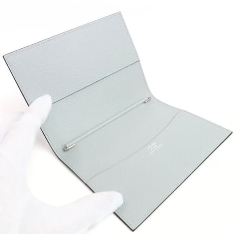 HERMES Passport Case Veau Epsom Bleu Glacier #19286