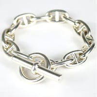 HERMES Chaine d'Ancre TGM Bracelet 13 Links Silver925 #31385