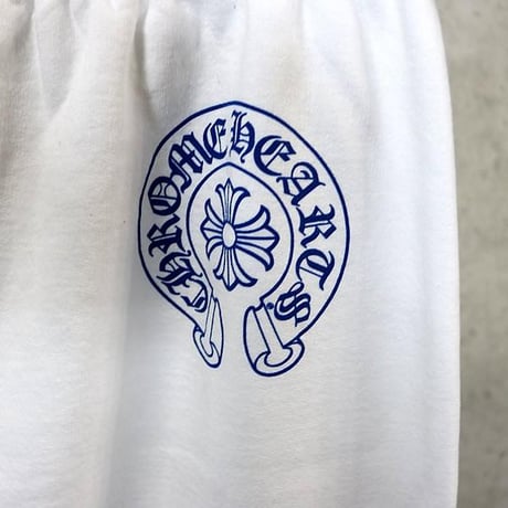 Chrome Hearts White/Blue Horseshoe Logo Sweatpants #101740