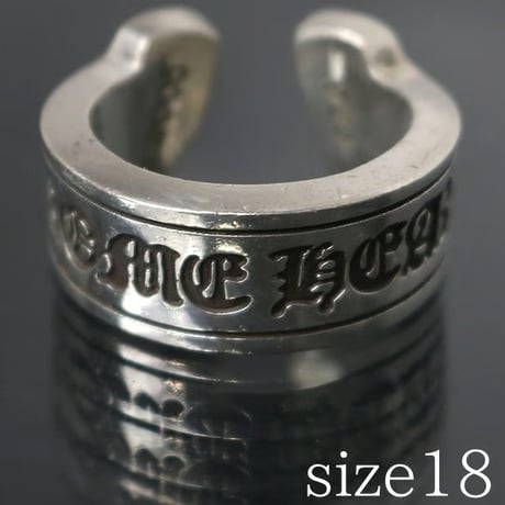 Chrome Hearts Large Scroll Label Ring #102550