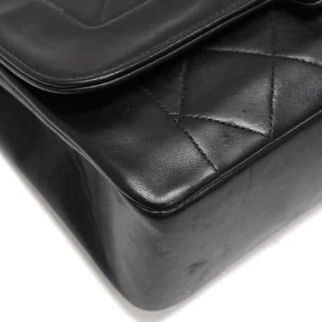 CHANEL Single Flap Bag Quilted Lambskin Black ＃75029