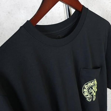 Chrome Hearts Brand New CH Horseshoe Print T-Shirt Black & Yellow #103647