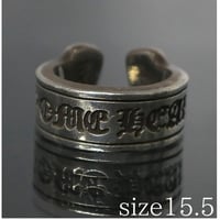 Chrome Hearts Large Scroll Label Ring #102393