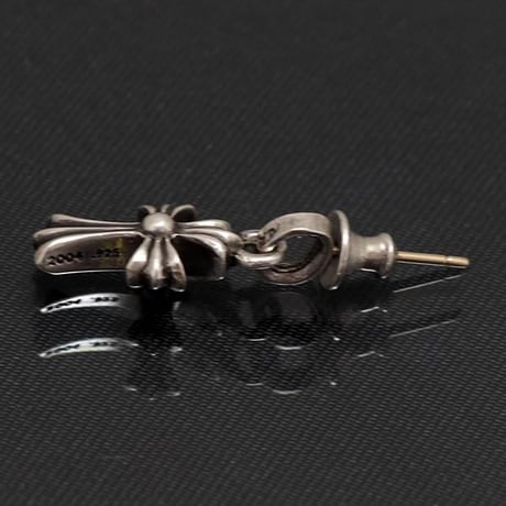 Chrome Hearts Baby Fat Cross Drop Silver Earring  #98974