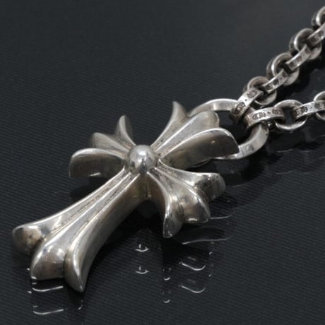 Chrome Hearts Small CH Cross Pendant with Paper Chain Necklace #30606