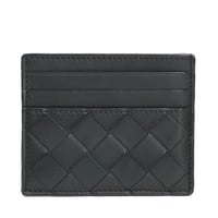 BOTTEGA VENETA Coin & Card Holder Intrecciato Leather Black # 18806