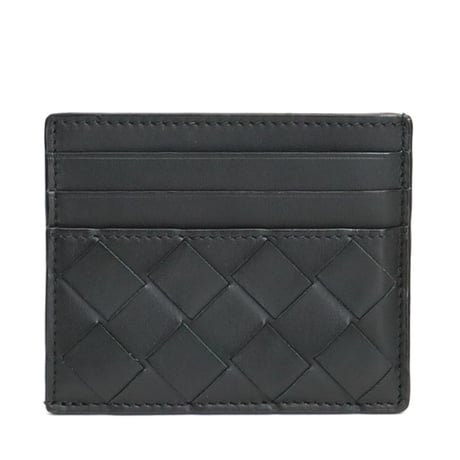 BOTTEGA VENETA Coin & Card Holder Intrecciato Leather Black # 18806