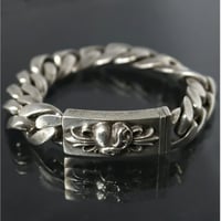 Chrome Hearts Classic Link Floral Heart Short ID Bracelet 13 Links #30963