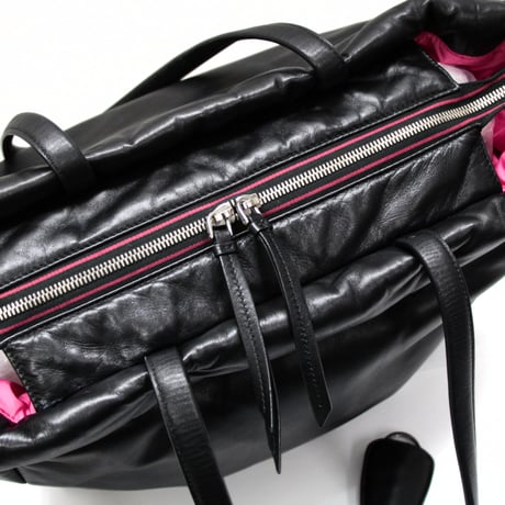 PRADA Tote Bag Nappa Leather Black 1BG223 #74577
