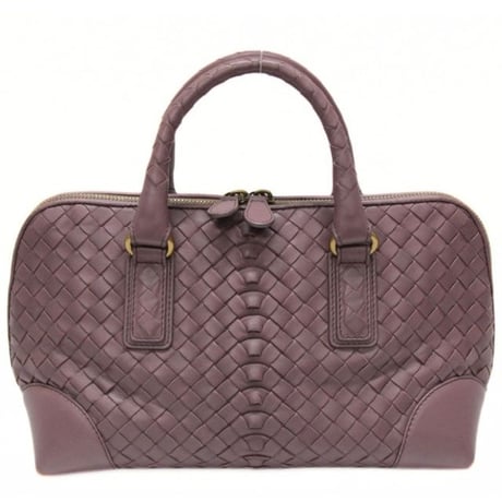 BOTTEGA VENETA Satchel Bag Intrecciato Leather Purple #74380
