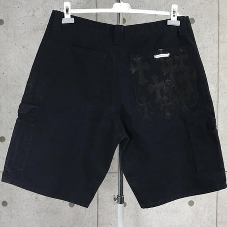 Chrome Hearts Cross Patch Carpenter Double-Knee Shorts #103336