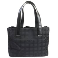 CHANEL New Travel Line PM Tote Bag Nylon Black #19345