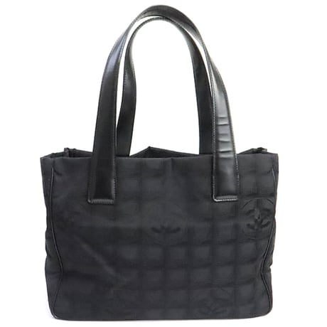 CHANEL New Travel Line PM Tote Bag Nylon Black #19345