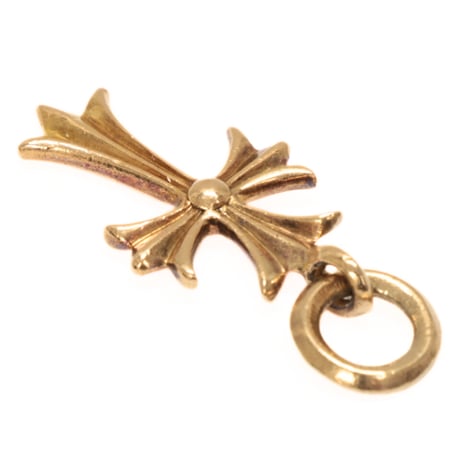 Chrome Hearts Early Model 22K Tiny CH Cross Pendant Charm #30556