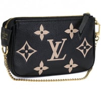 Louis Vuitton Mini Pochette Accessory Pouch Handbag Monogram Empreinte M80732 #74475