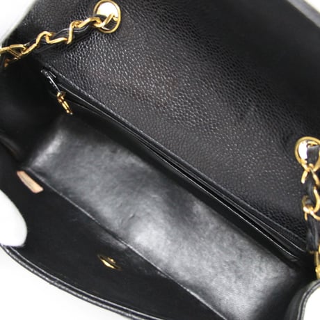 CHANEL Diana 22 Small Flap Bag Quilted Caviar Black ＃74959