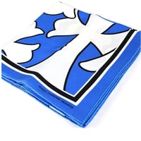 Chrome Hearts Brand-New Cemetery Cross Silk Scarf Blue  #31080