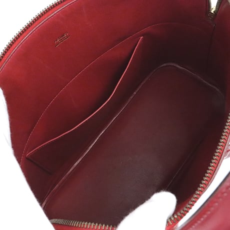 HERMES Bolide 35 Handbag Boxcalf Leather Rouge Vif ＃17540