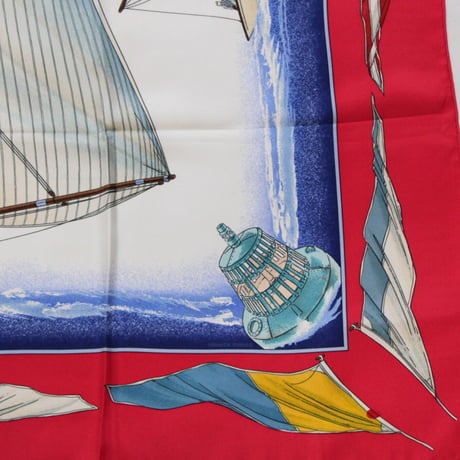 HERMES Carre 90 Silk 100% Scarf Stole ”Vent portant” #74076