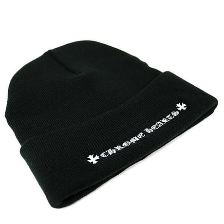 Chrome Hearts CH Logo Embroidered Acrylic Watch Cap Beanie Black  #30641