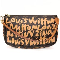 Louis Vuitton x Stephen Sprouse Pochette Accessory Pouch Monogram Graffiti Peach M92193 #74985