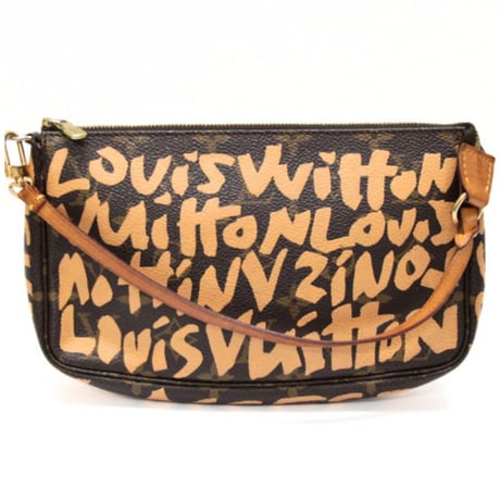 Louis Vuitton x Stephen Sprouse Pochette Accessory Pouch Monogram Graffiti Peach M92193 #74985