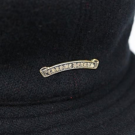 Chrome Hearts Cashmere CH Logo Bucket Hat Black #101749