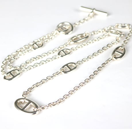 HERMES Farandole Necklace80 73.6g Silver925 #31384