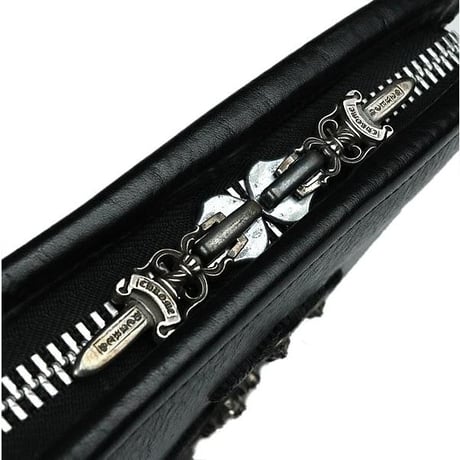 Chrome Hearts Small Cross Dagger Zip photo Case Portfolio #103284