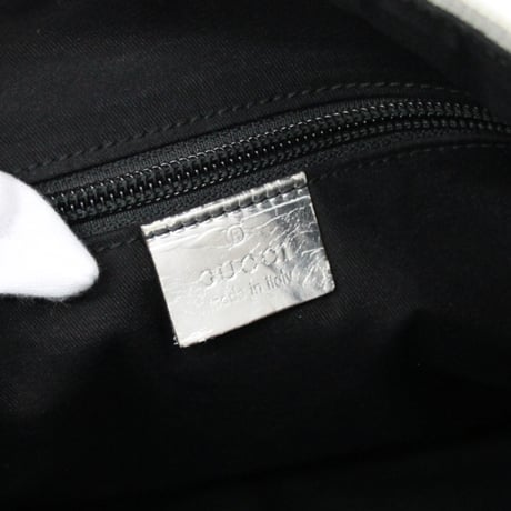 GUCCI Crossbody Shoulder Bag GG Canvas Silver #74470