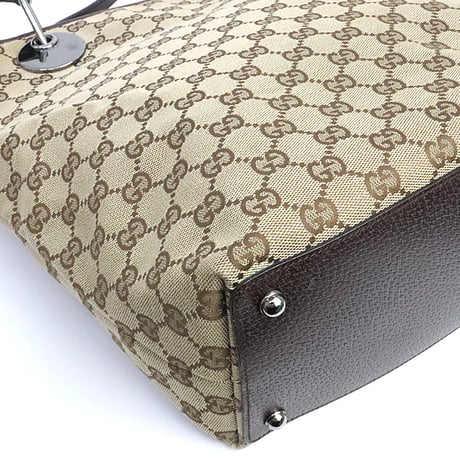 GUCCI Large Eclipse Tote Bag GG Canvas Beige #19360
