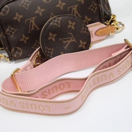 Louis Vuitton Multi Pochette Accessoires Handbag Monogram Canvas Pink M44840 #73251