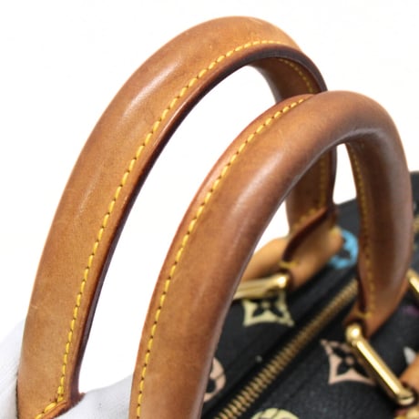 Louis Vuitton x Murakami Speedy 30 Handbag Monogram Multicolor Black M92642 #72898