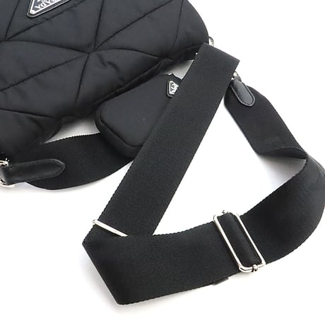 PRADA Re-Nylon Shoulder bag Padded Nylon Black 1BD290 #19162