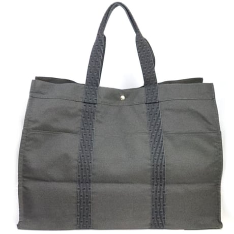 HERMES Herline TGM Tote Bag Canvas Gray #19369