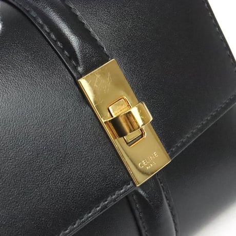 CELINE Small 16 Wallet Calfskin Black #19425