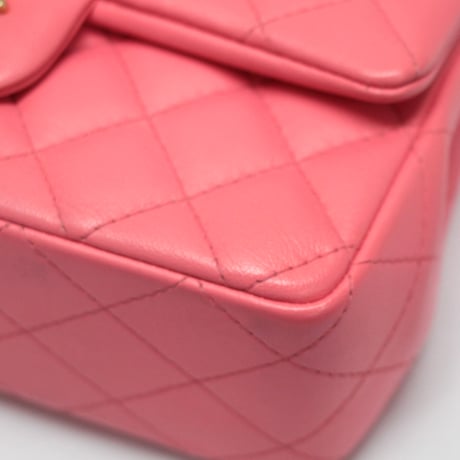 CHANEL Mini Rectangular Flap Bag Quilted Lambskin Pink #71851