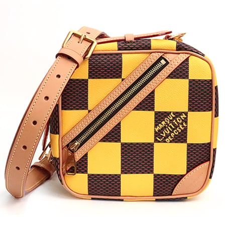 Louis Vuitton Chess Messenge Bag Damier Pop Jaune Mat Yellow N40562 #18878