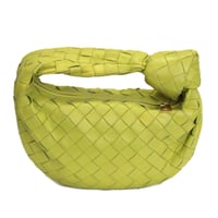 BOTTEGA VENETA Mini Jodie Handbag Intrecciato Leather Yellow Green #72750