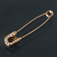 Chrome Hearts 22K Gold Safety Pin Pave Diamonds #30942