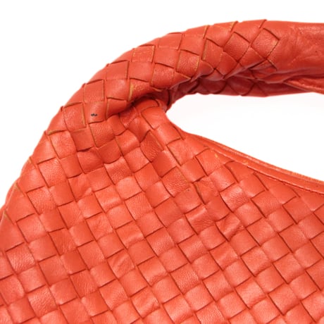 BOTTEGA VENETA Hobo Bag Intrecciato Leather Orange #73593